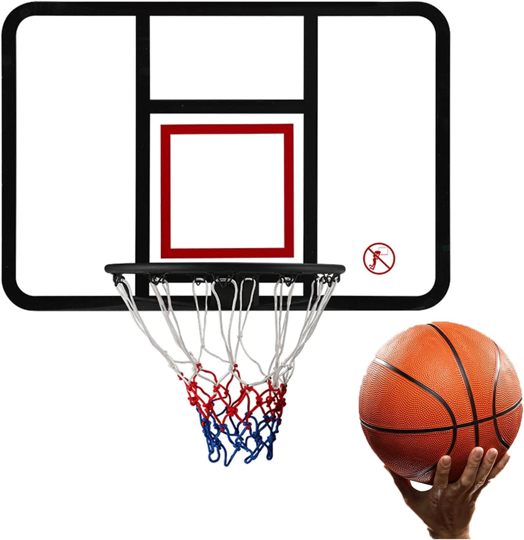 Basketball Rim Adult Basketball Hoop, 43in Wall-Mounted Basketball Board, Expansion Screw Installation, 110x75 Cm