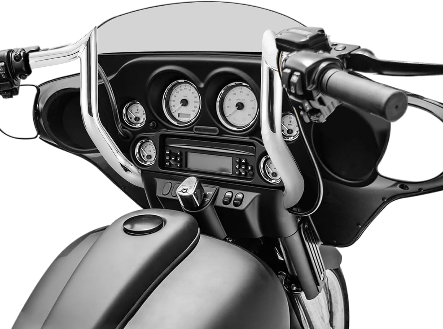 Wsays 12' Pre-Wired Handlebar Bagger Bar-Sharp Handlebar Compatible with Harley Street Glide Electra Glide Ultra Limited 2008-2013 Chrome
