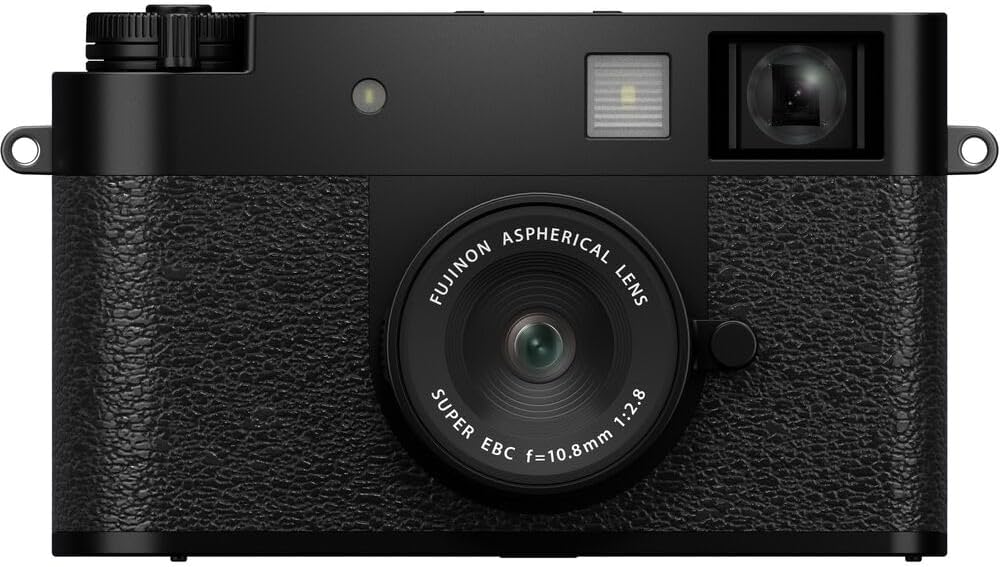 FUJIFILM X Half Premium Compact Digital Camera (Black) Bundle with Fuji INSTAX MINI Link 3 Smartphone Printer (Sage Green) + Instax Mini Film + Extra Battery + Charger + 64GB Memory Card + More
