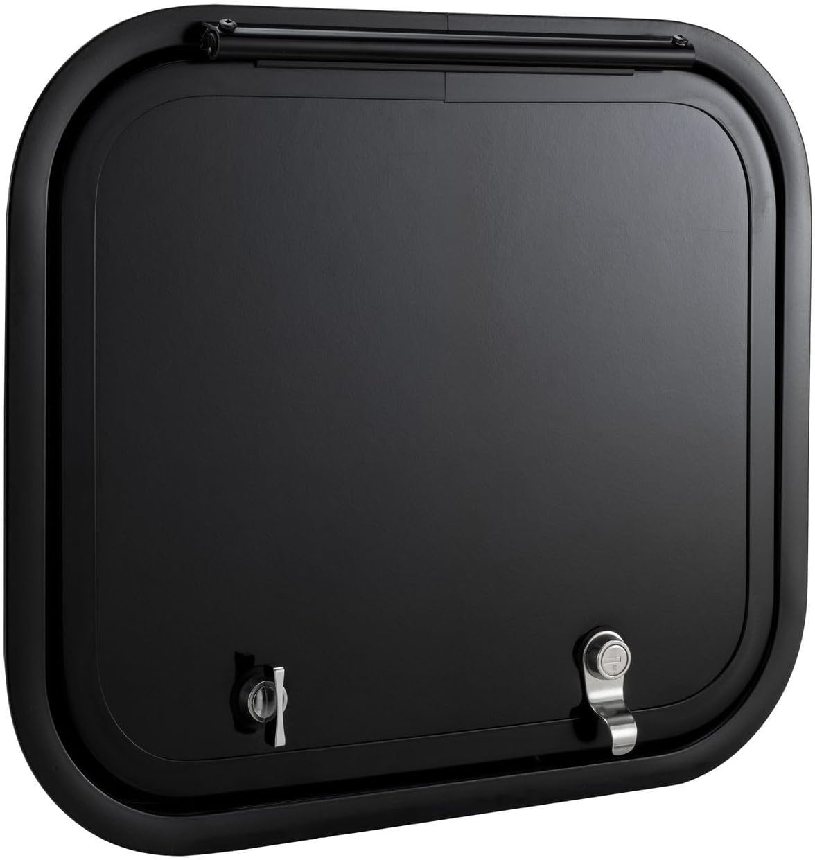 RV Baggage Door | Rounded Corners | Camper | Compartment Door | Black Fiberglass (16' W x 14')