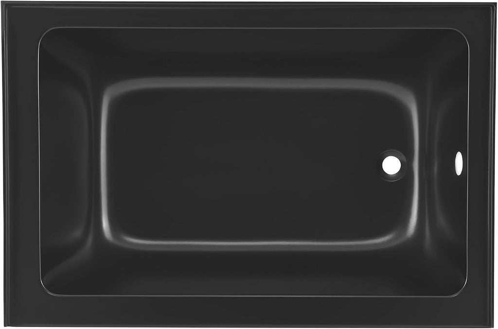 Lausanne 48' X 32' Right-Hand Drain Alcove Bathtub with Apron in Matte Black