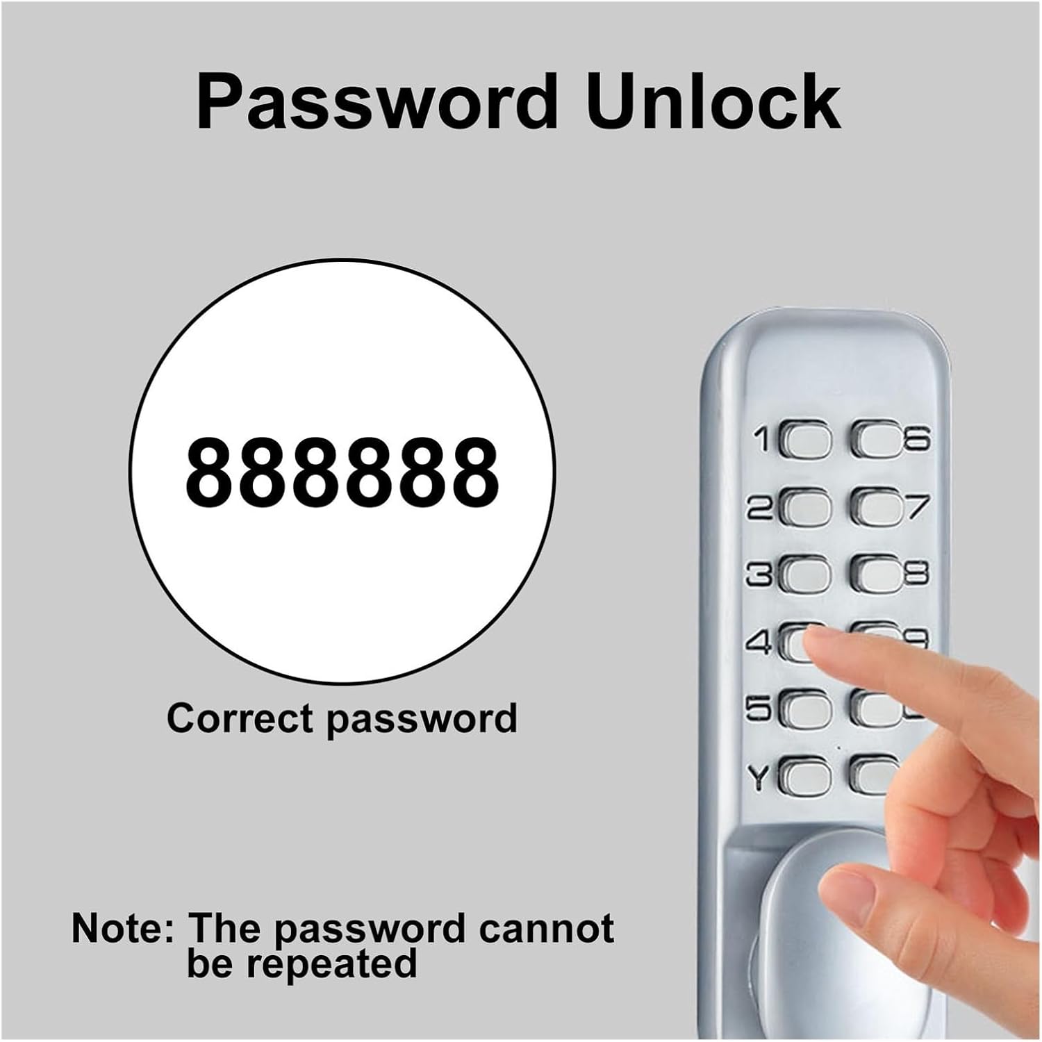 Mechanical keyless Entry Door Lock Mechanical Combination Lock Anti-Theft Combination Lock Two-Way Door Glass Door Wooden Door Office Entrance Lock