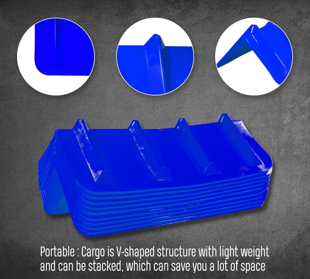 Mytee Products (10 Pack Blue Corner Protector V Shaped Edge Guard 8' x 8' x 24' Inches