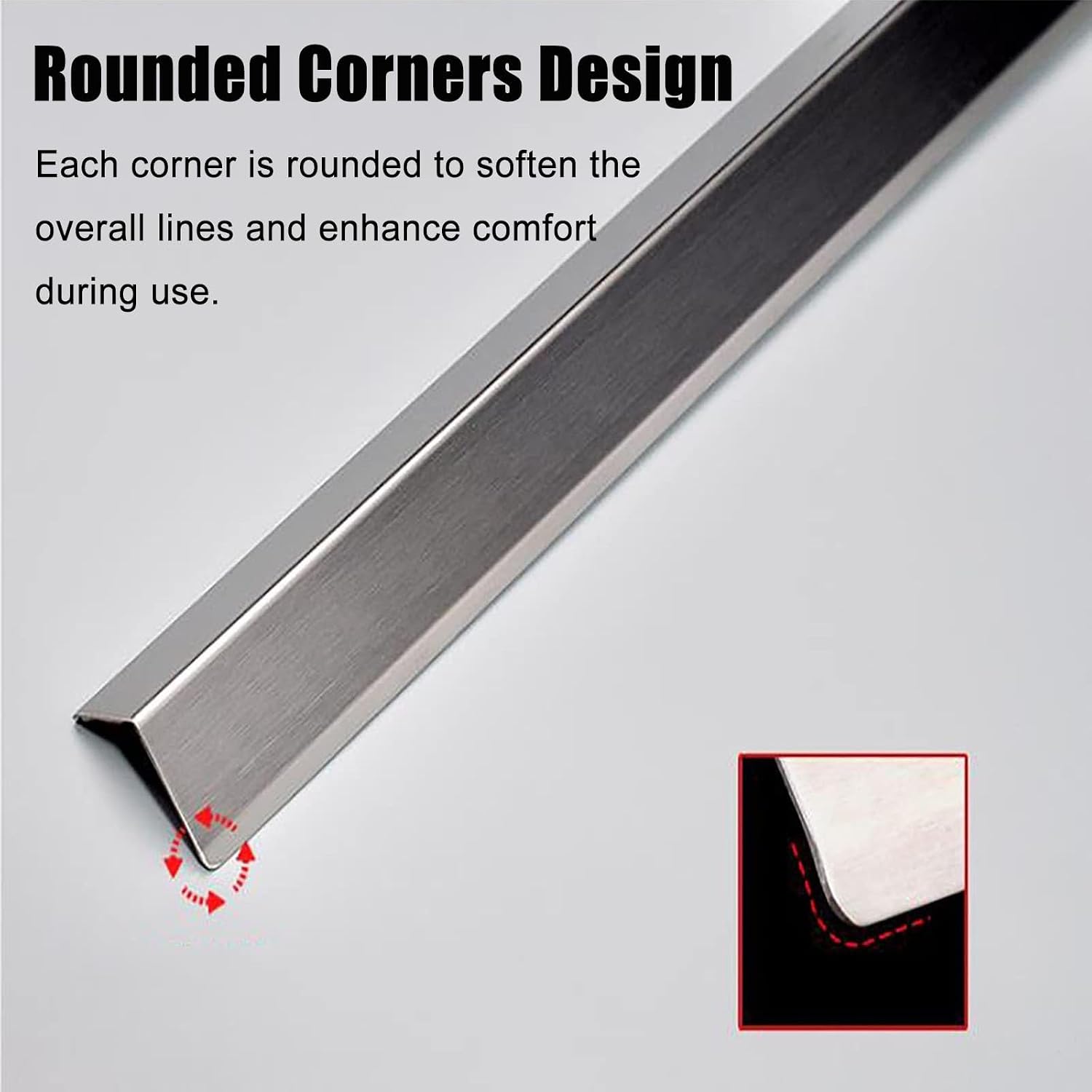 2 Inch Width Corner Guards for Wall Edge Protector, Stainless Steel 89 Degree Edge Protectors Strips for Kitchen/Corner Molding Trim Decorative(6 PCS,L 28 in)
