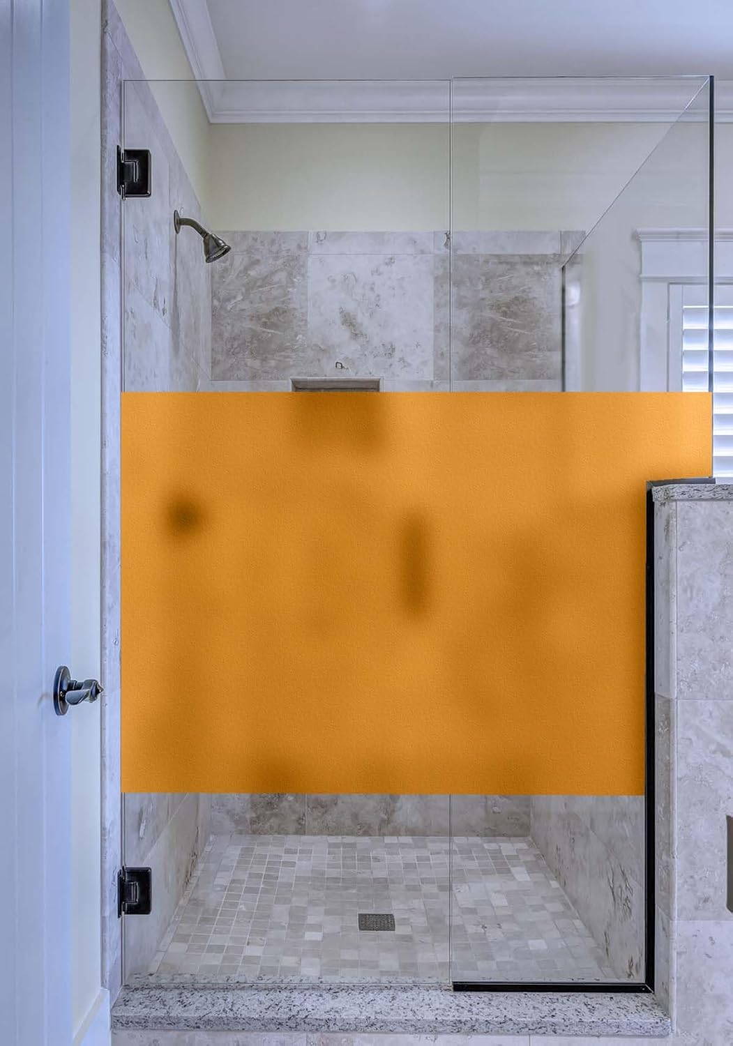 Window Film, Frosted Amber Static Cling, Color Privacy Film, Decorative Window Film, Frosted Colors (20' x 12ft)