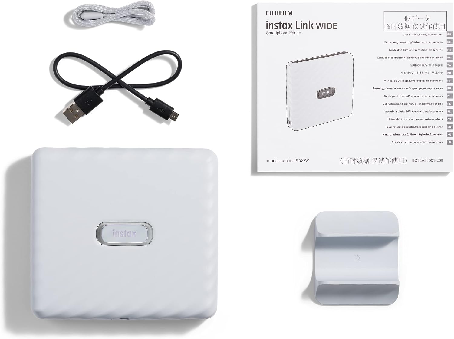 Fujifilm Instax Link Wide Printer - Ash White