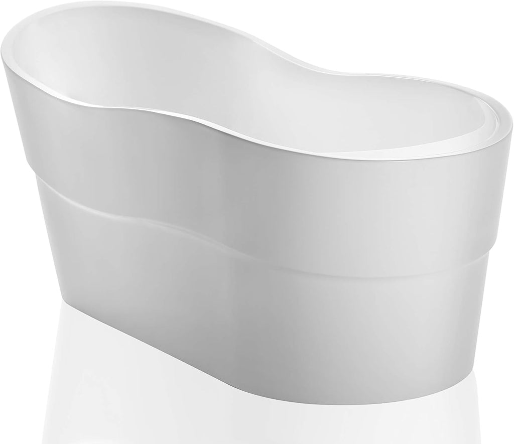 Empava 67 Inch Freestanding Luxury Acrylic Soaking SPA Tub Modern Stand Alone Bathtubs Model 67BT1527, White
