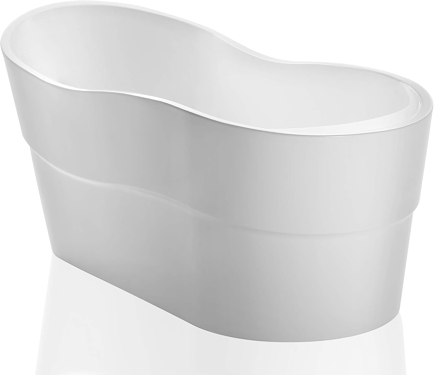 Empava 67 Inch Freestanding Luxury Acrylic Soaking SPA Tub Modern Stand Alone Bathtubs Model 67BT1527, White