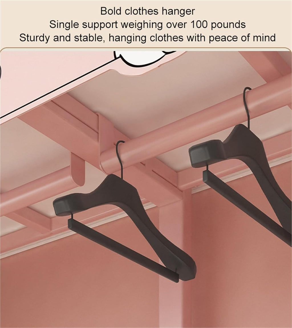 Heavy Duty Covered Clothes Rack Portable Closet Rack,Clothes Rack With Cover,Clothing Racks For Hanging,Max Load 800LBS,Metal Clothing Rack,for Storage And Organizer(75CM)