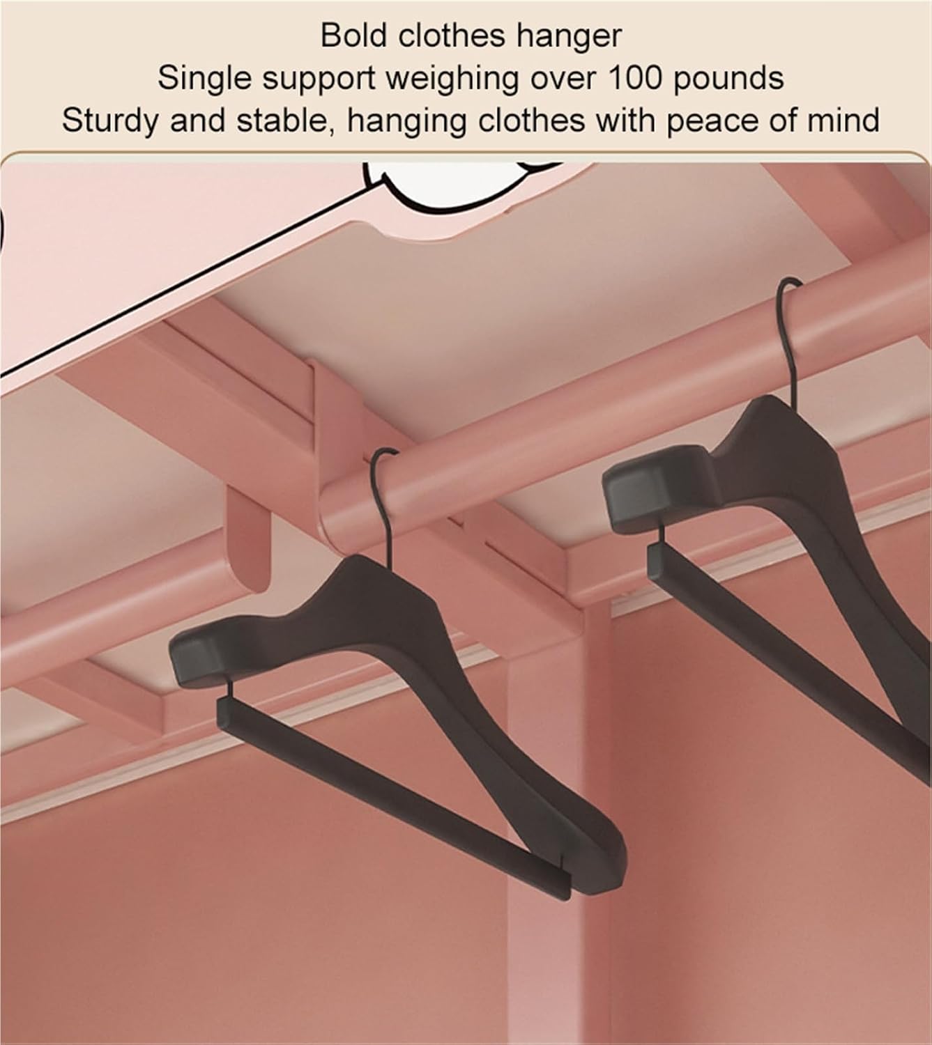 Heavy Duty Covered Clothes Rack Portable Closet Rack,Clothes Rack With Cover,Clothing Racks For Hanging,Max Load 800LBS,Metal Clothing Rack,for Storage And Organizer(75CM)