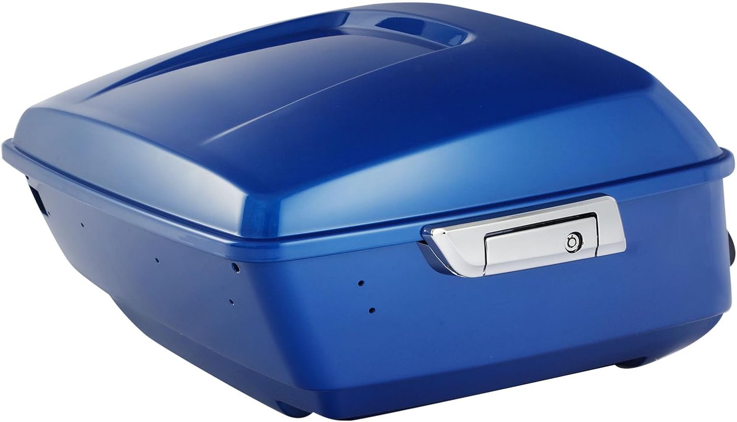 TCMT 13.7' King Motorcycle Trunk Box W/Latch Key Fit For Harley 2014-2025 Touring CVO Road King Road Glide Street Glide Electra Glide Ultra Limited Electric Blue