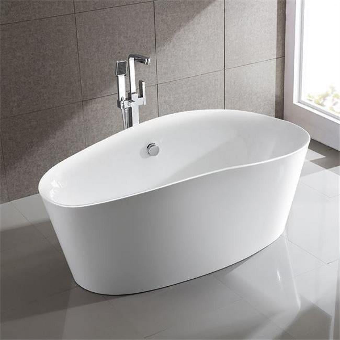 67 in. Grasse Freestanding Bathtub White
