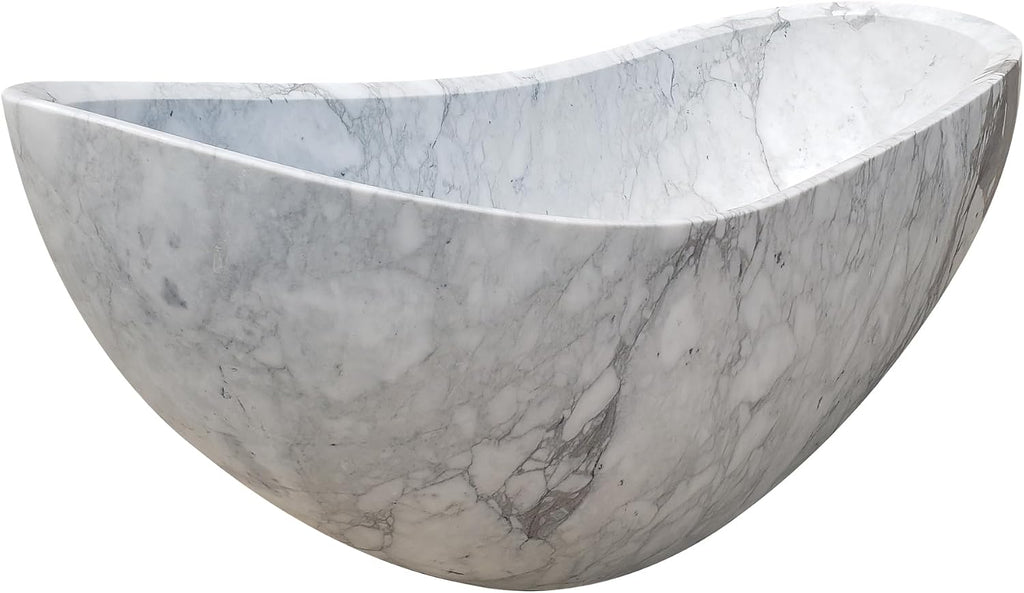 CHETTO C Freestanding Bathtub Minimalist Style Customization Bath Tubs for Adult Gray with White 60'Lx29.53'Wx21.65'H
