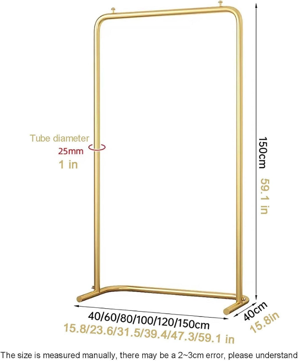 Metal Garment Rack Heavy-Duty Clothes Stand Clothing Rack for Hanging Clothes Coats Skirts Shirts Sweaters Perfect for Bedroom, Closet, Retail Display & Storage Solutions(Black,80CM/31.5IN)