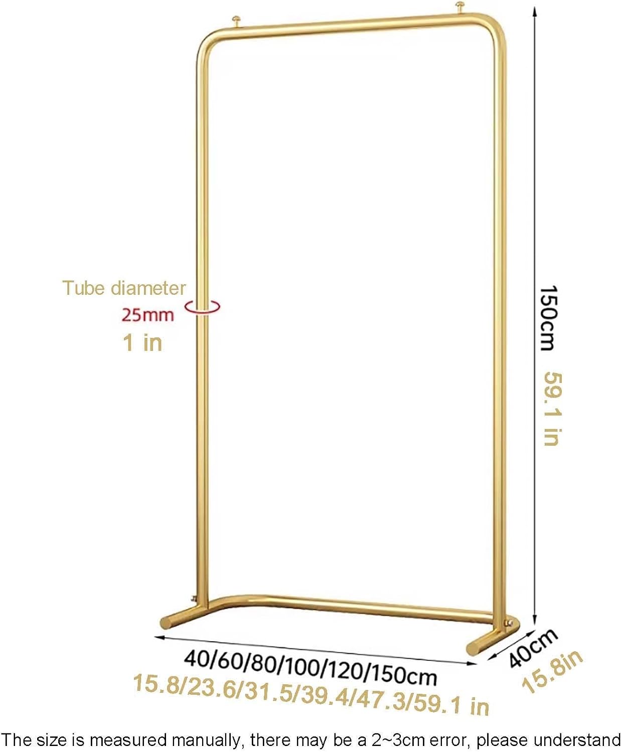 Metal Garment Rack Heavy-Duty Clothes Stand Clothing Rack for Hanging Clothes Coats Skirts Shirts Sweaters Perfect for Bedroom, Closet, Retail Display & Storage Solutions(Black,80CM/31.5IN)