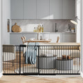 Fairy Baby Extra Wide Baby Gate 85.8-90.5 Inch Wide, Walk Through Pressure Mounted No Drill for Doorways, Long and Large Tension Gate for Pet and Kids