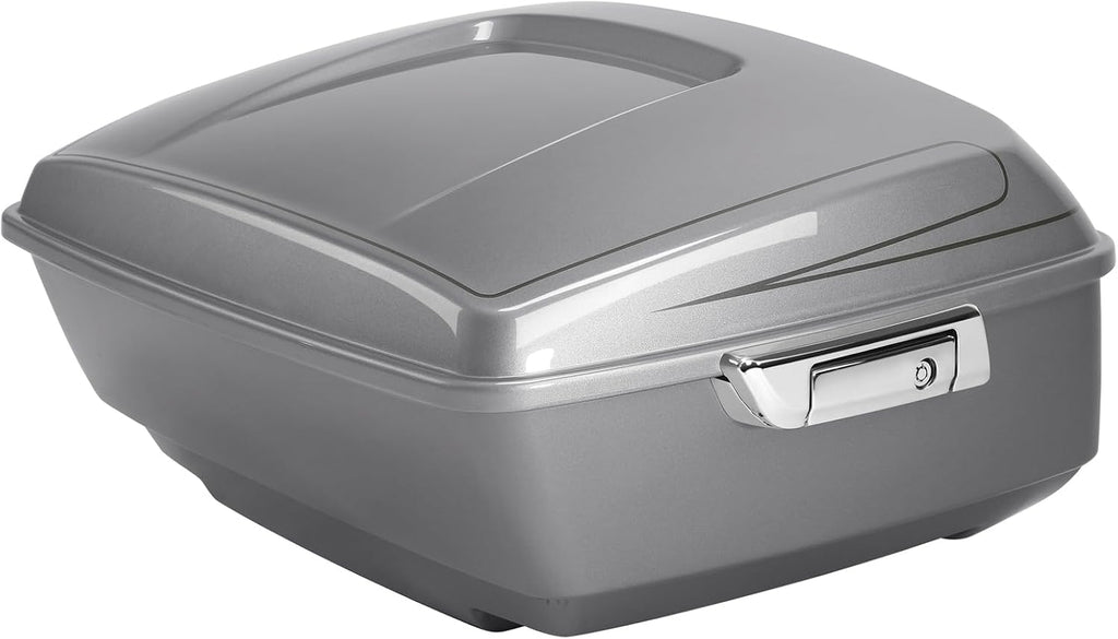 TCMT King Motorcycle Trunk Fit for Harley Touring 2014-2025 CVO Road King Road Glide Street Glide Electra Glide Ultra Limited Pack Dark Platinum Pinstripe