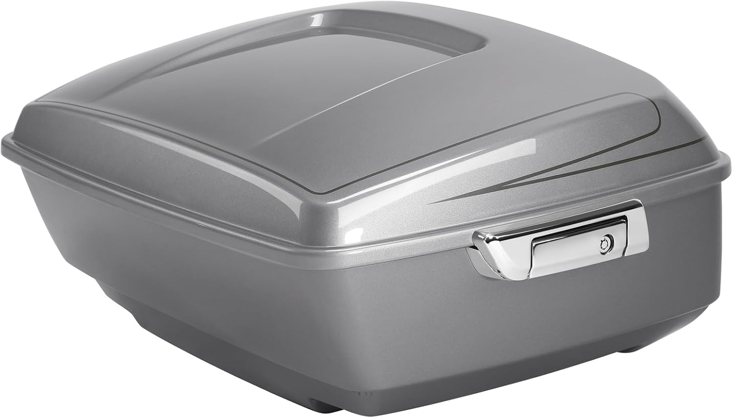 TCMT King Motorcycle Trunk Fit for Harley Touring 2014-2025 CVO Road King Road Glide Street Glide Electra Glide Ultra Limited Pack Dark Platinum Pinstripe