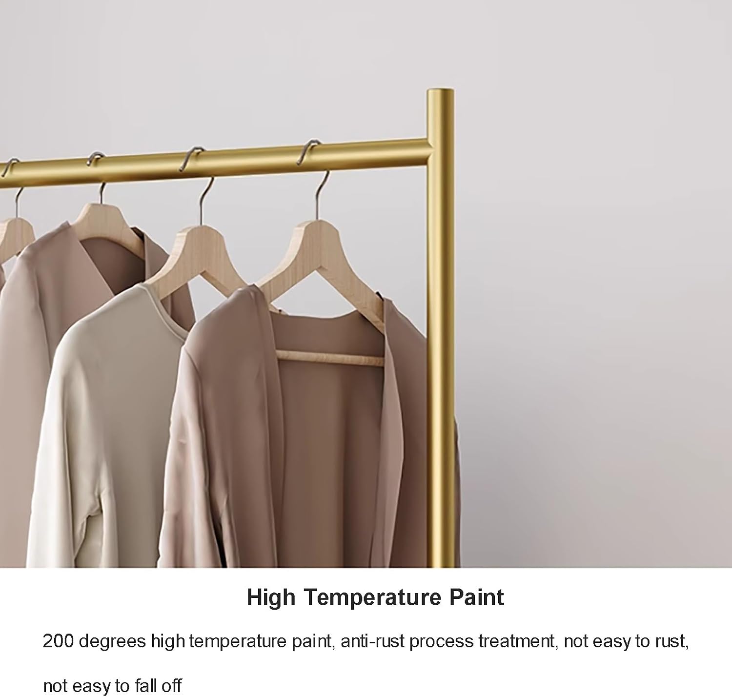 Clothing Rack,Gold Metal Clothing Rack with Wheels, Adjustable Garment Organizer Coat Stand for Home Retail Display, Sturdy 150X40X155Cm Clothes Rail,Black 80X40X135Cm