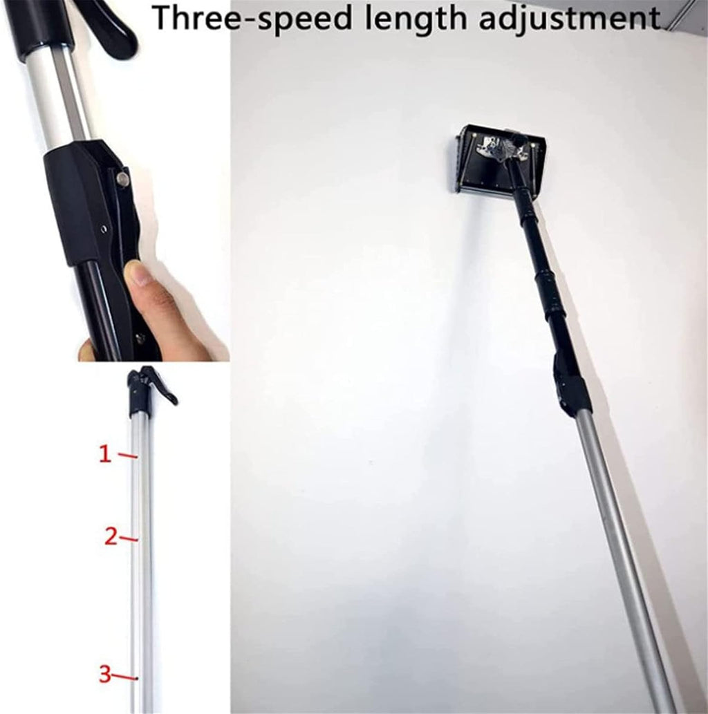 Drywall Trowel, Finishing Set Handle Adjustable Taping Tools, with 98~165cm Adjustable Handle That Improve Wall Painting Efficiency, Flat Finishing Tools,10inch