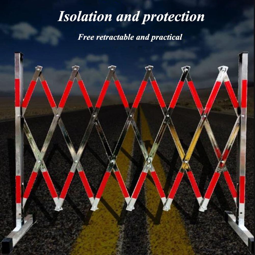 Traffic Barriers，Industrial Expandable Metal Barricade, Mobile Safety Barrier Gate Retractable Traffic Fence Foldable Stainless Steel Fence Quickly Block Scissor Gate for