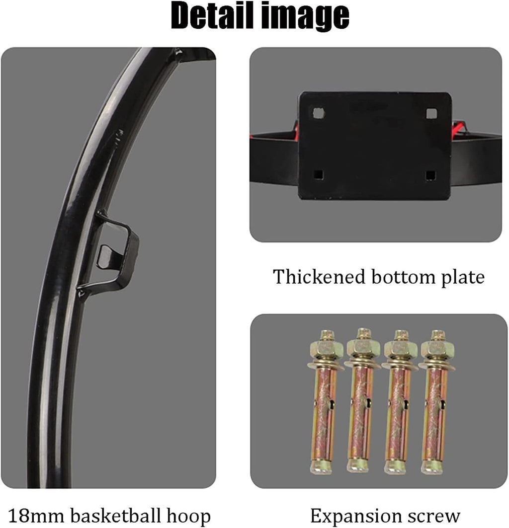 Basketball Rim Portable Wall-Mounted Basketball Hoop, Mini Kids Basketball Hoop On The Indoor Door, Easy to Install Without Punching