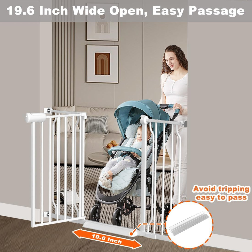 Fairy Baby Extra Wide Baby Gates 67-71.5 Inch, Auto Close Child Safety Gates for Stairway Banister Doorways Hallway,Indoor Safety Child Gates for Kids or Pets