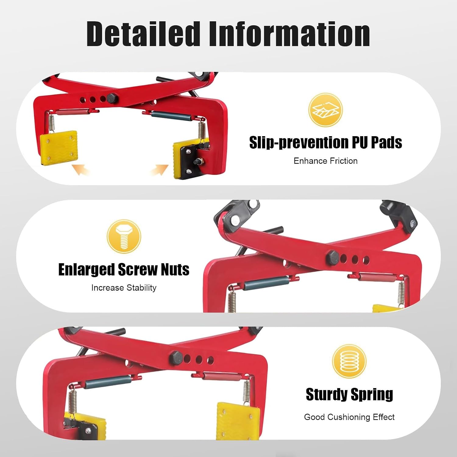 Granite Slab Lifting Clamps Marble Heavy Duty Stone Carrying Clamps For Lifting Handling Transporting, Adjustable Range Heavy Duty Stone Scissor Lifter Clamp(12in)