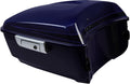 TCMT 13.7' King Motorcycle Trunk Box W/Latch Key Fit For Harley 2014-2025 Touring CVO Road King Road Glide Street Glide Electra Glide Ultra Limited Zephyr Blue/Black Sunglo