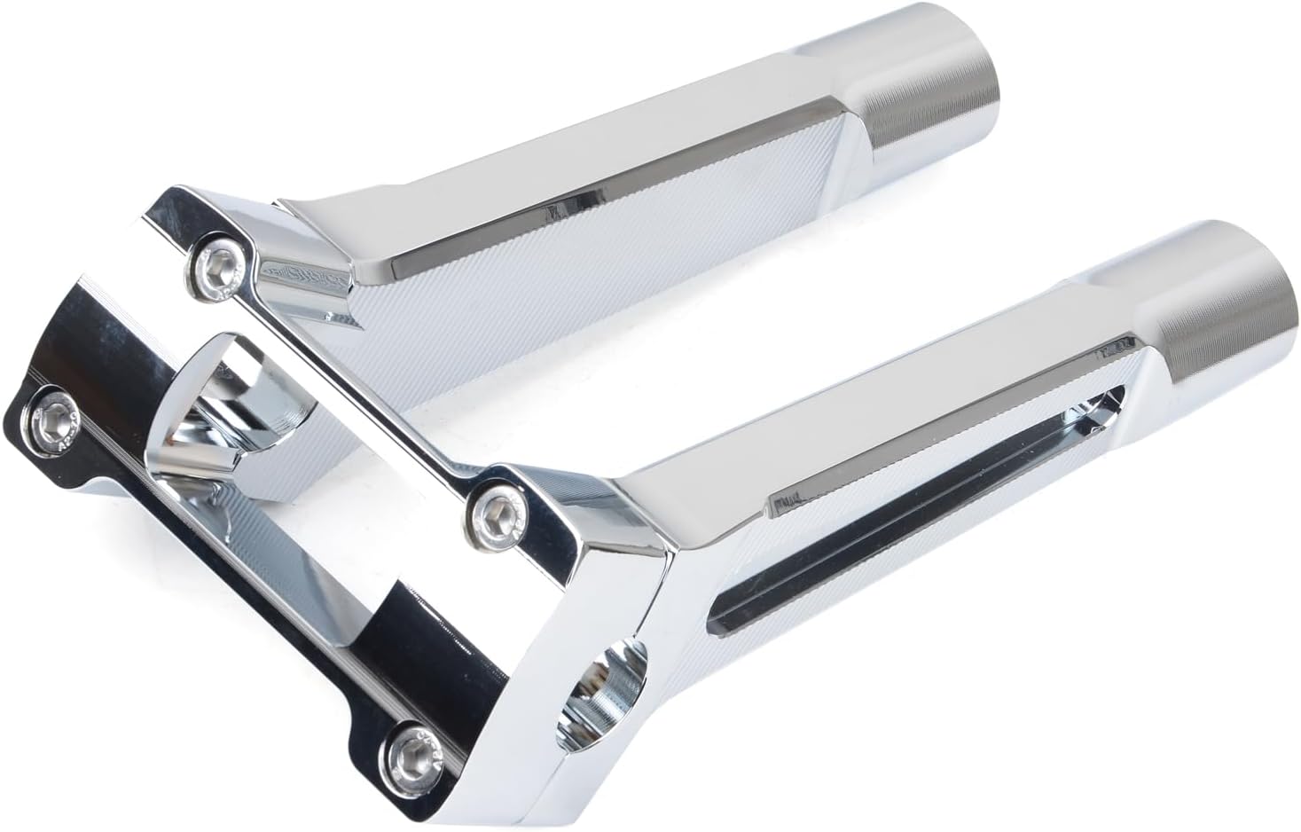 8 inch Tall Motorcycle Handlebar Risers 1 inch Clamp Round with Instrument Gauge Cutout, Handle Bar Riser Extension for Harley Sportster, Dyna, M8 Softail Street Bob Lowrider ST 2018-2022(Chrome)