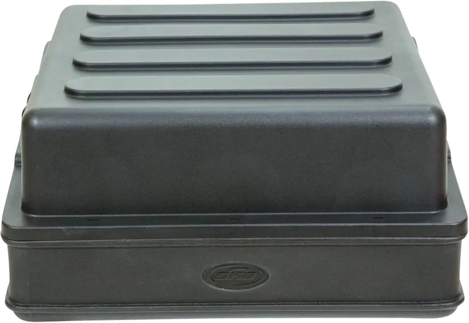 SKB Roto Rack/Mixer Top Console, 10U Slanted Rackmount with Steel Threaded Rails, Hard Lid and Doors, and Side Access Ports, Black