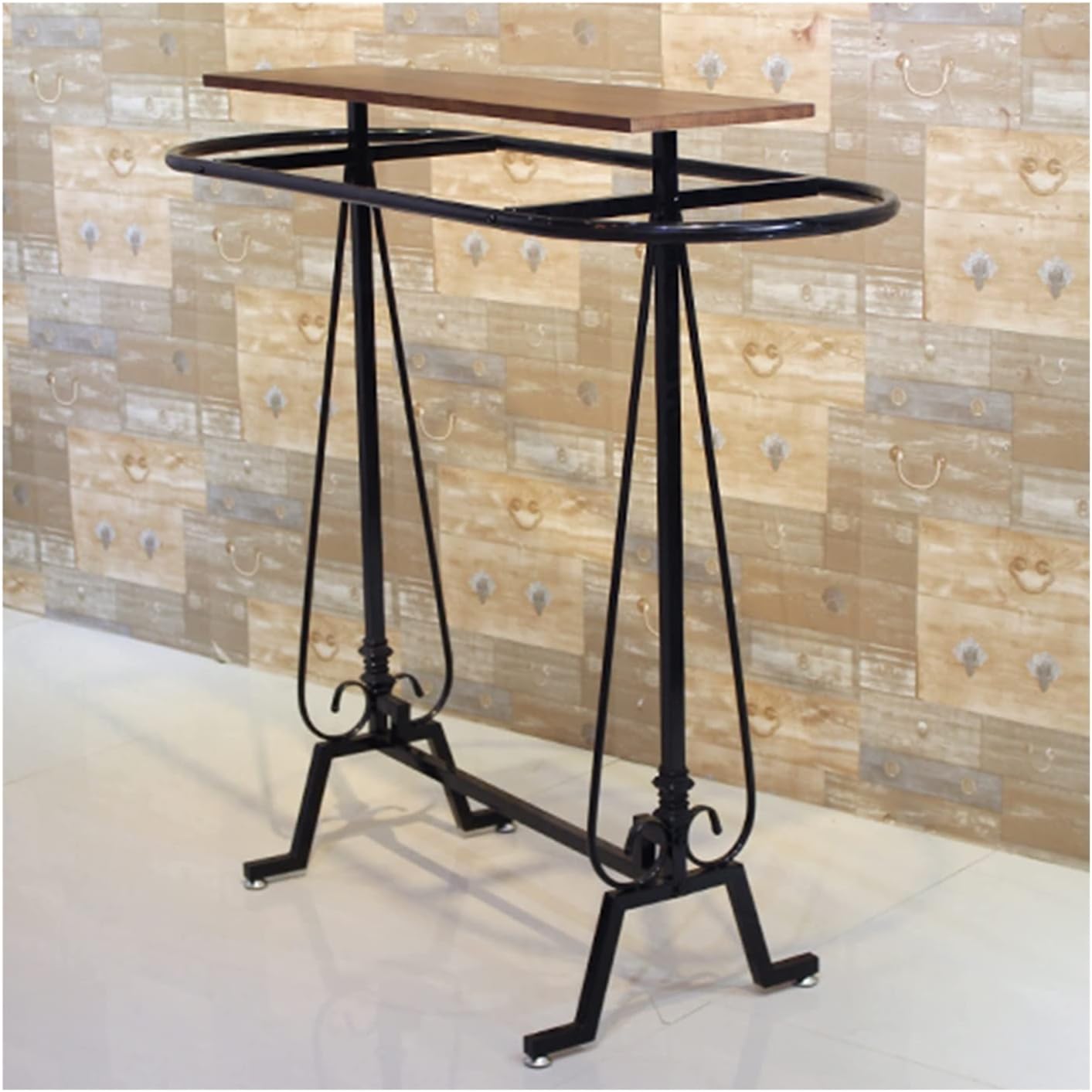 Retail Display Racks, Boutique Clothing Store Garment Rack, Multifunctional Suit Dress Scarves Shoe Hanging Storage Hanger, Commercial Shelves, Organ(Black-150x50x140CM