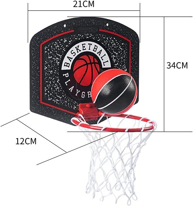 Mini Basketball Hoop-Over The Door Plastic Toy Backboard 8 X 13.4'with Net,Simple Assembly,Hanger Mount Game for Kids Or Adults