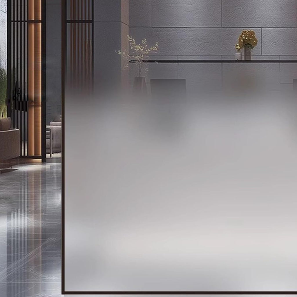 Gradient Window Film Gradient Frosted Glass Film for Shower Door, 5 ft High Self-Adhesive Window Privacy Film Decorative, One Way Door Sticker Gradual Films, Custom Wide(WxH-460x152cm/181x60in)