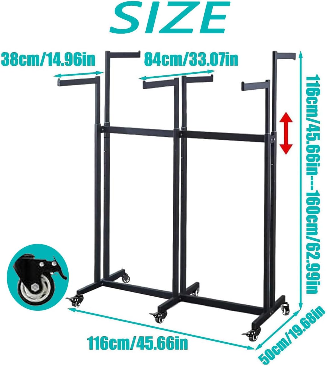 Gold,6 Arms Clothing Rack, Heavy Duty Garment Rack for Hanging Clothes Rack, Floor Standing Metal Retail Display Stand, Rack For Hanging Clothes Retail Display, Shirt Garment Pipe Rack