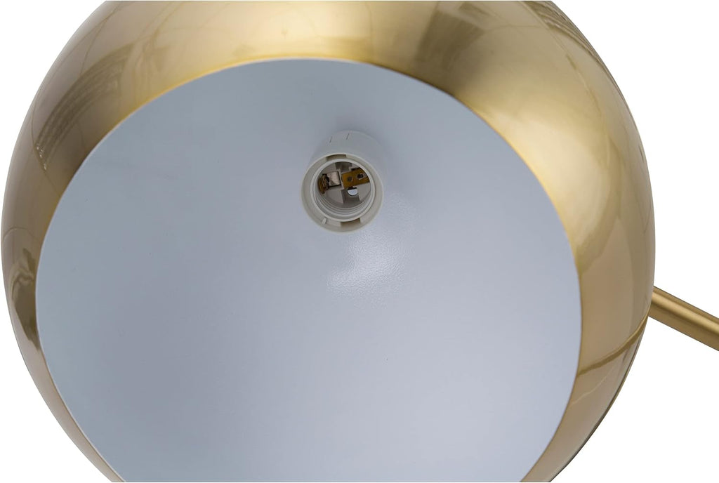 Major-Q Modern Standing Adjustable Floor Lamp with Metal Dome Shade & Marble Base for Living Room - Corner Light Arc Lamps for Bedrooms in Brass Gold Finish, 99-1023F