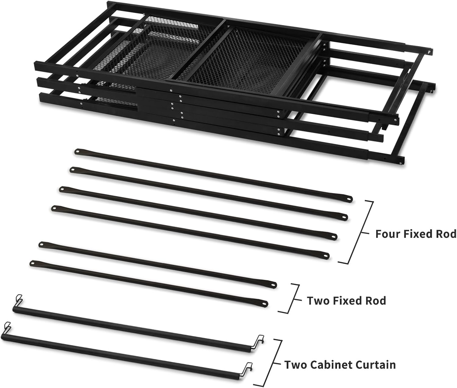 Heavy Duty Foldable Closet with Cover, Portable Closets for Hanging Clothes Freestanding Wardrobe Clothes Organizer Covered Garment Rack for Bedroom Dorm Apartment - No Assembly, Space-Saving (59in)