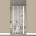 57' Extra Tall Cat Gate for Doorways, 29.5'-33.4' Tall Pet Gates for Cats Walk Through, Auto Close High Baby Gates with Door, Child Safety Gate Indoor Stairs, Cat Proof Gate for Dogs, White