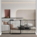 Fairy Baby Extra Wide Baby Gate 71.6-76.3 Inch Wide, Walk Through Pressure Mounted No Drill for Doorways, Long and Large Tension Gate for Pet and Kids, Black