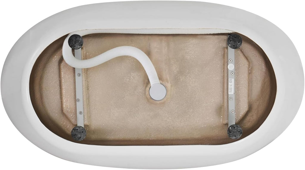 54' Bathtub, Iron and Nylon and Fiberglass, White