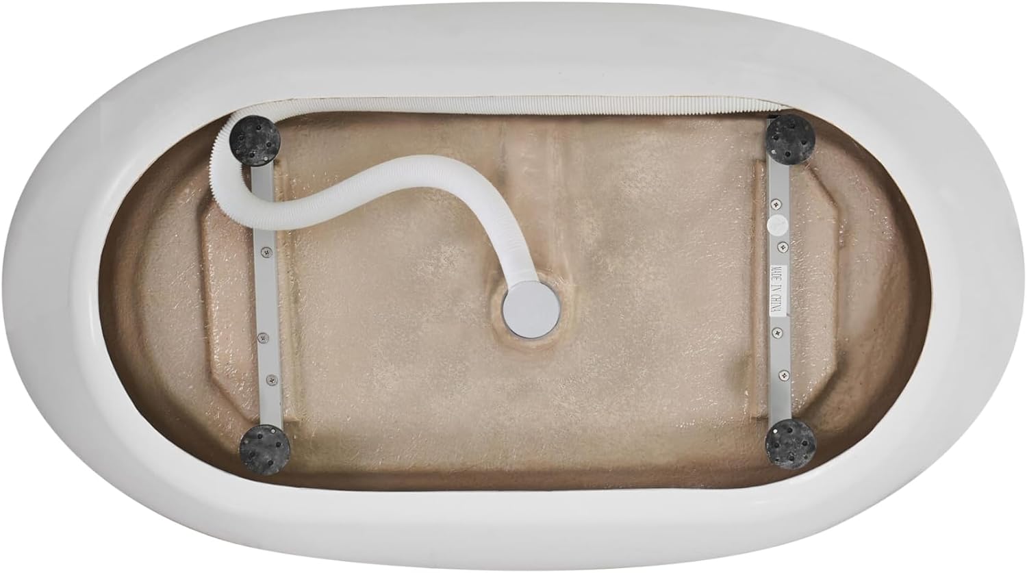 54' Bathtub, Iron and Nylon and Fiberglass, White