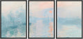 wall26 Framed Canvas Print Wall Art Set Impression, Sunrise Claude Monet Inspired Seascape Illustrations Modern Art Decorative Floral Botanical Minimal for Bedroom - 24'x36'x3 Black