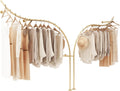Creative Display Clothing ?Rack ?in Boutique Clothing Stores,Modern Industrial Pipe Wall-Mounted Garment Rack Shelves,Closet Rod Retail Display Rack Storage(2pcs (Left + Right)-L 170cm