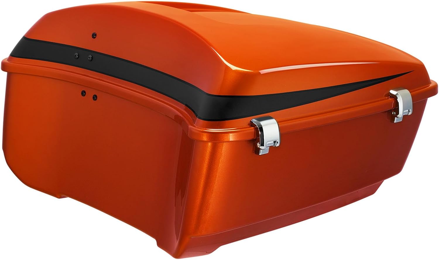 TCMT King Motorcycle Trunk Box Fit for Harley Touring 2014-2025 CVO Road King Road Glide Street Glide Electra Glide Ultra Limited Scorched Orange/Black Denim Pack