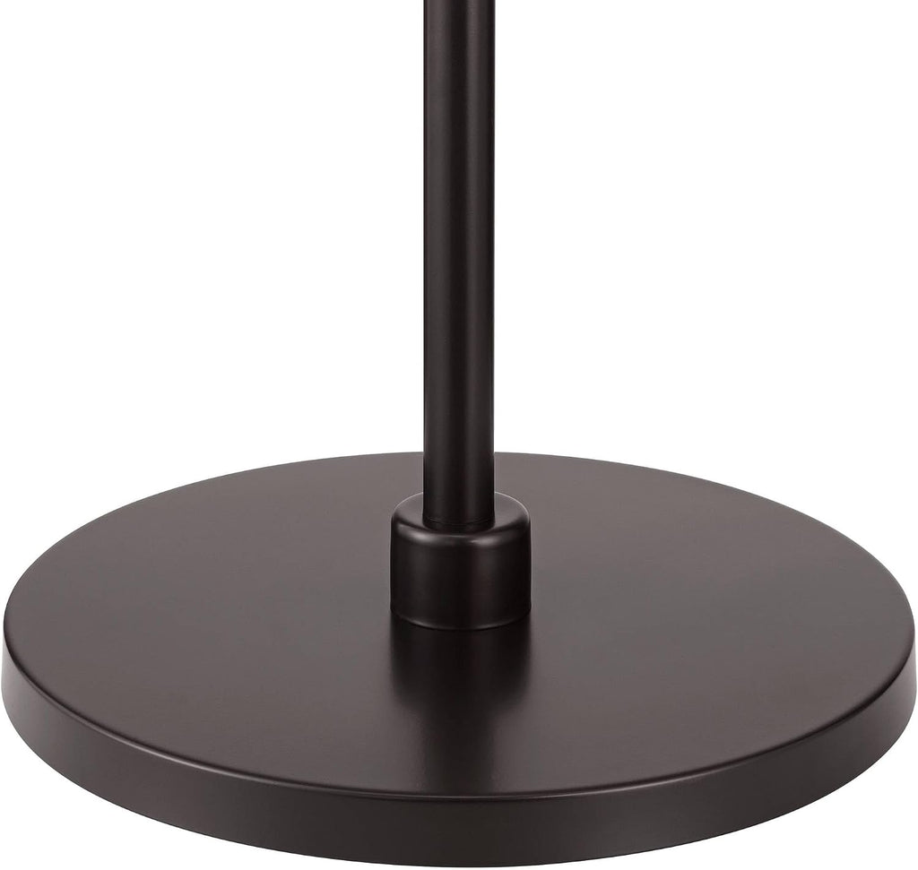 360 Lighting Serra Modern 64' Tall Standing Floor Lamp Curved Chairside Arc Offset Arm Pole Foot Switch Art Deco Brown Metal Dark Bronze Finish Living Room Bedroom House Reading Office Home Decor