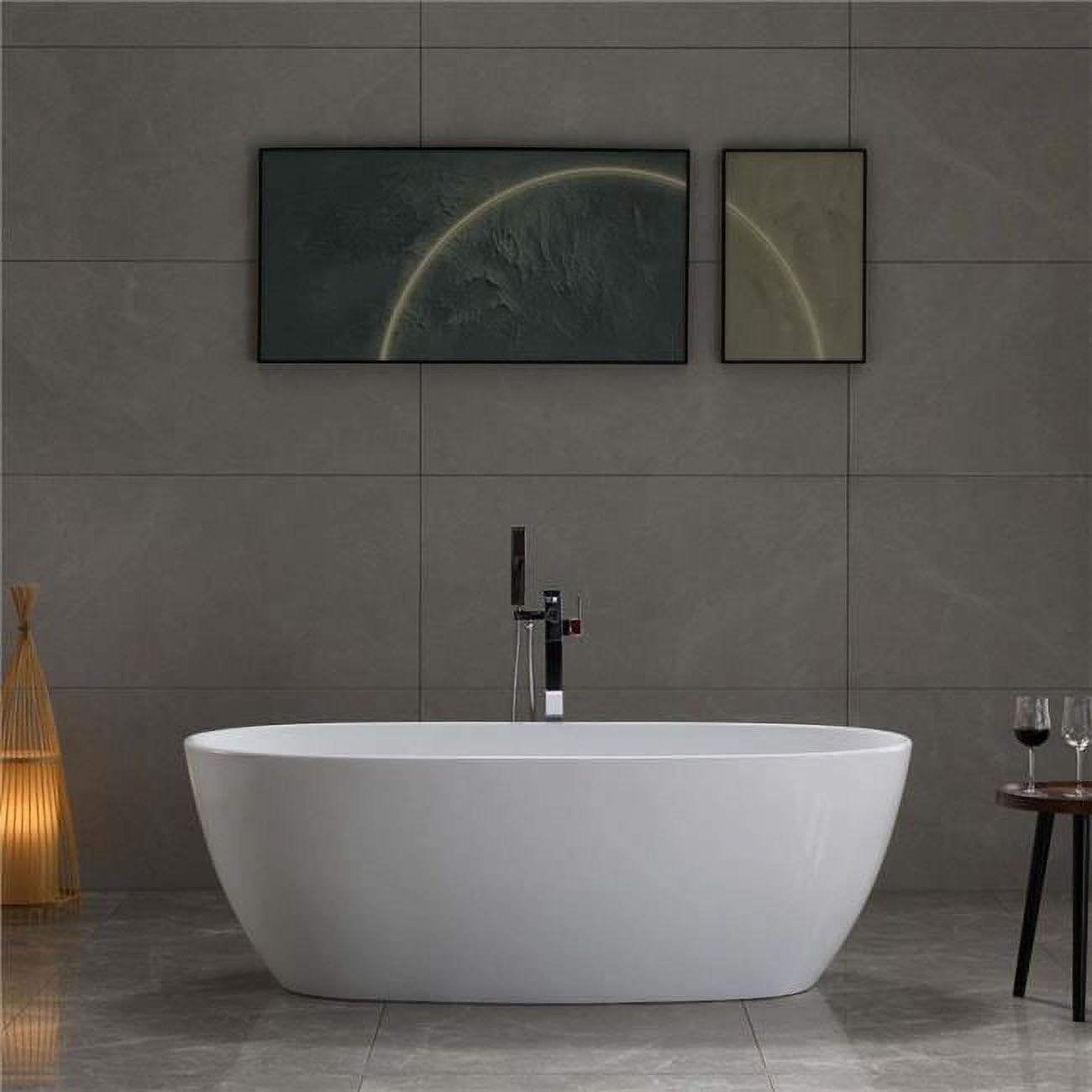 67 in. Pavia Freestanding Bathtub Glossy White