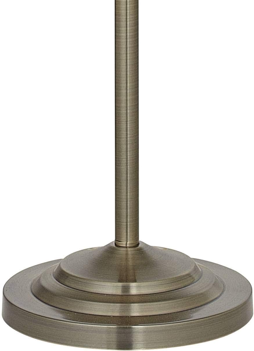 Regency Hill Montebello Traditional Shabby Chic Floor Lamp Standing Pole 59' Tall Antique Brass Gold Metal Off White Bell Shade Candelabra Decor for Living Room Reading House Bedroom Home