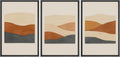 wall26 Framed Canvas Print Wall Art Set Minimalist Geometric Landscape Neutral Illustrations Fine Art Decorative Rustic for Living Room, Bedroom, Office - 16'x24'x3 Black