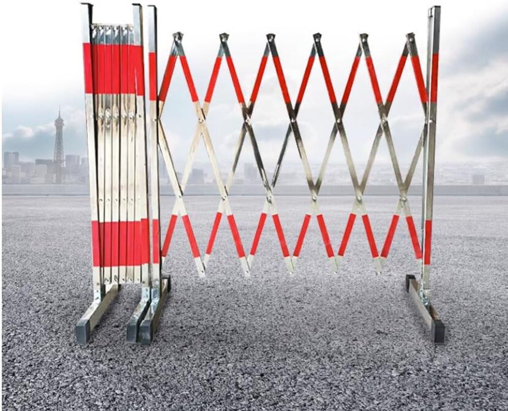 Traffic Barriers，Industrial Expandable Metal Barricade, Mobile Safety Barrier Gate Retractable Traffic Fence Foldable Stainless Steel Fence Quickly Block Scissor Gate for