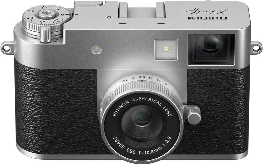 FUJIFILM X Half Premium Compact Digital Camera (Silver) Bundle with Fuji INSTAX MINI Link 3 Smartphone Printer (Sage Green) + Instax Mini Film + Extra Battery + Charger + 64GB Memory Card + More